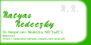 matyas nedeczky business card